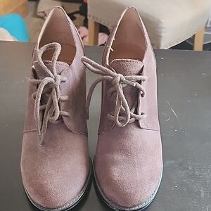 Lucky Brand Brown Suede Heeled Boots